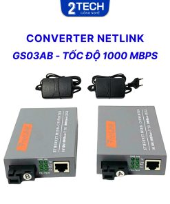 Bộ chuyển đổi quang điện, Converter quang NetLink GS03 A/B 1 sợi quang 1000Mbps-25KM