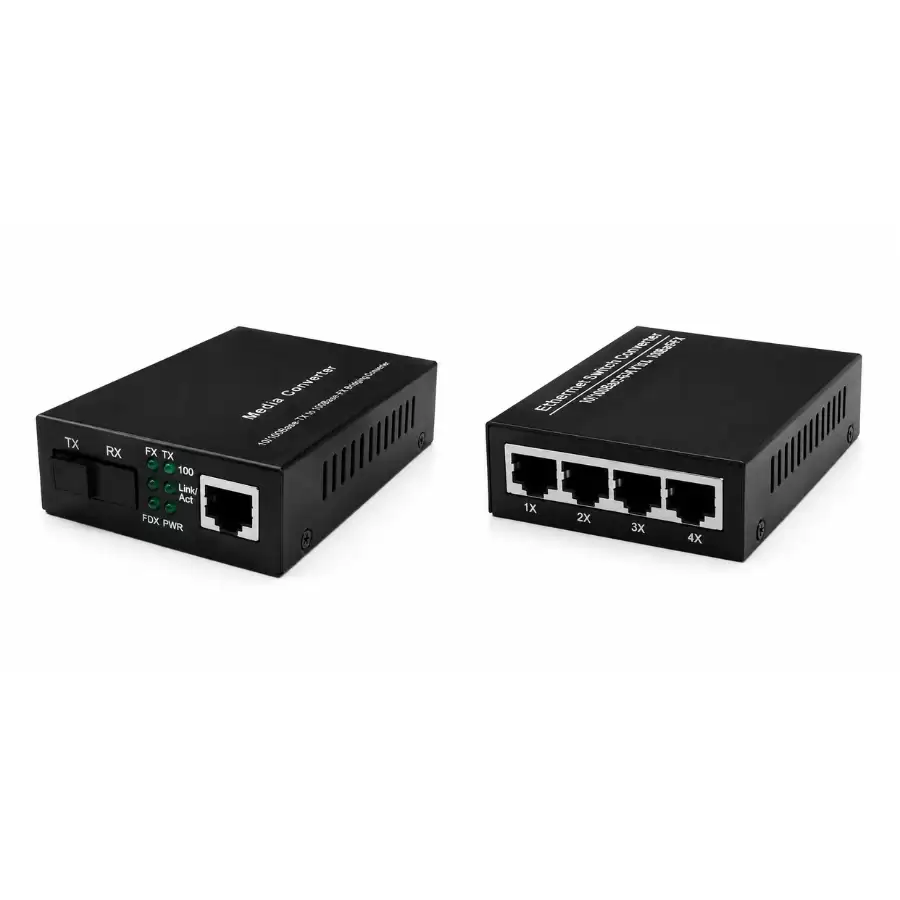 [IQ-1F4E-AB] Switch Quang 1 Cổng Quang + 4 Cổng LAN 100M