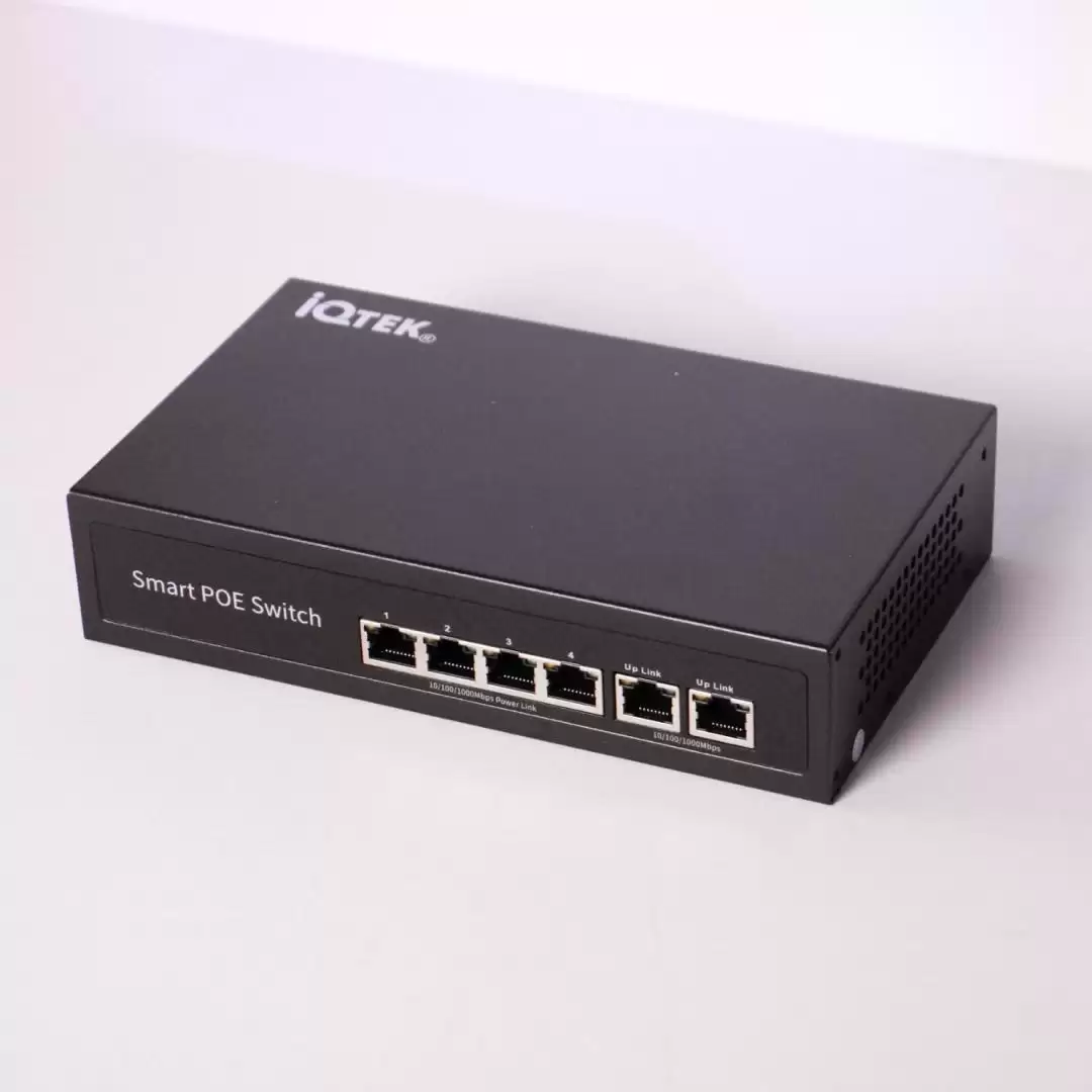 Bộ chia mạng POE 4 cổng SP42G IQTEK – 4 PoE + 2 Uplink Gigabit, công suất 65W - Ảnh 6