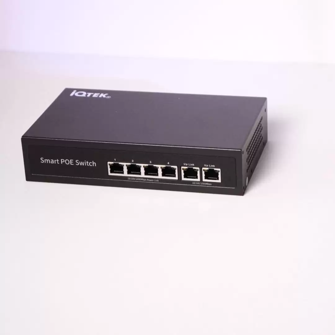 Bộ chia mạng POE 4 cổng SP42G IQTEK – 4 PoE + 2 Uplink Gigabit, công suất 65W - Ảnh 7